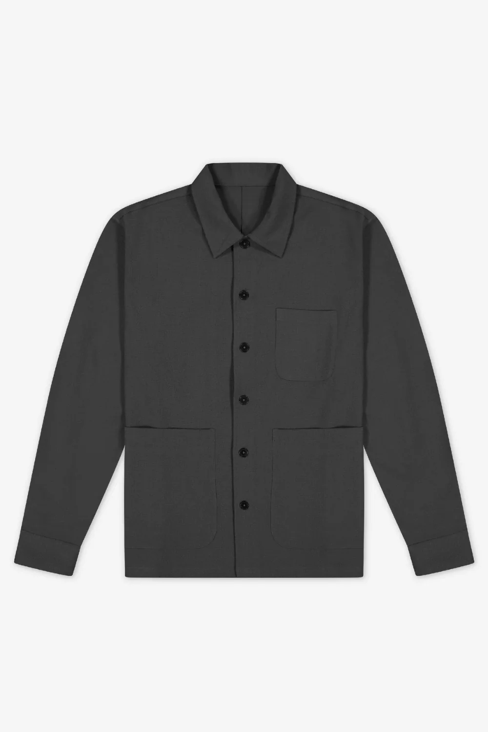 Seersucker Shacket - Olive Grey