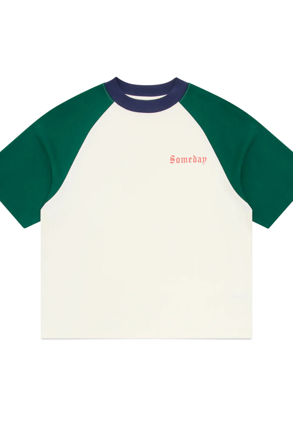 RAGLAN TEE | GREEN & VINTAGE WHITE