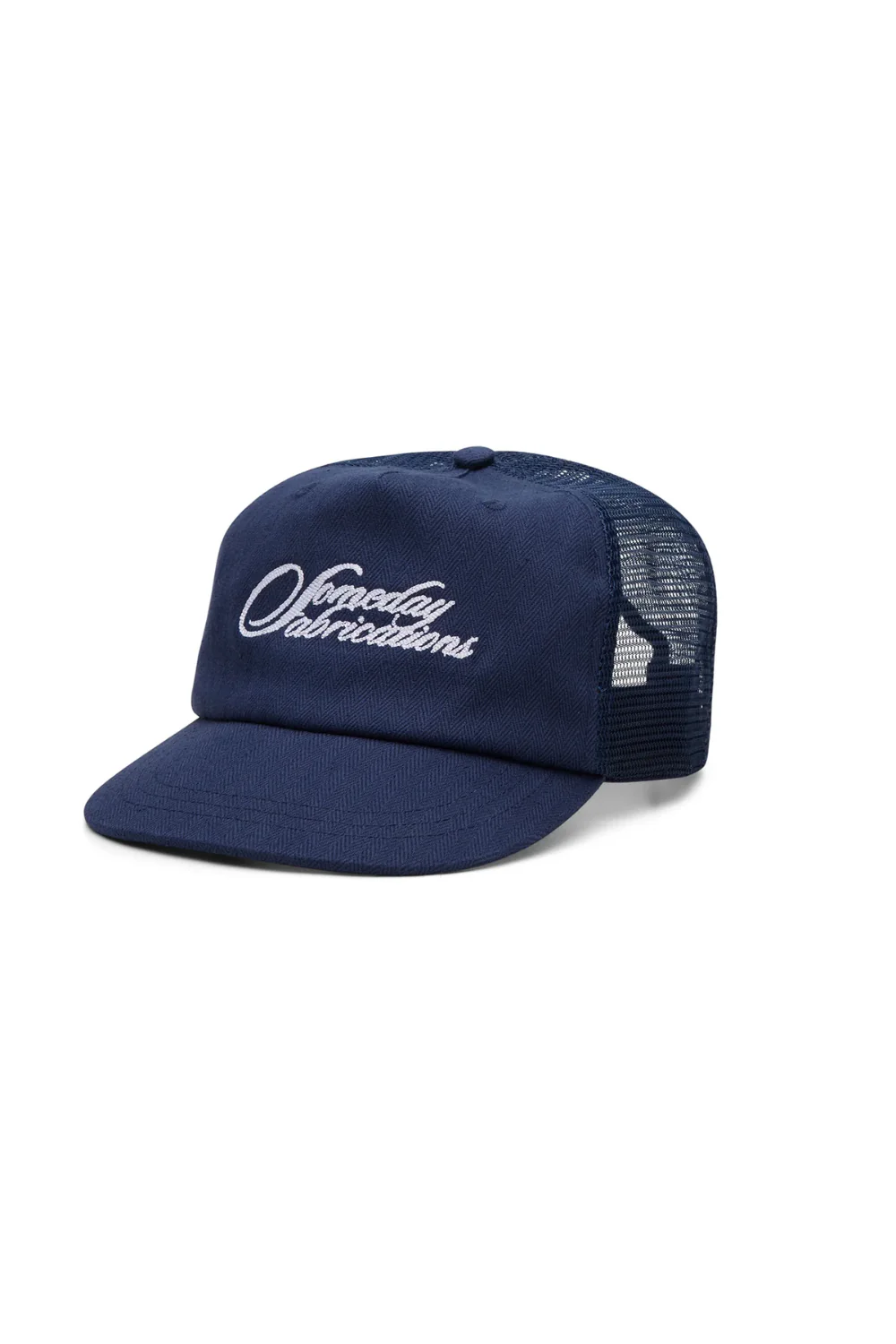SOMEDAY FABRICATIONS SCRIPT HBT TRUCKER CAP | NAVY