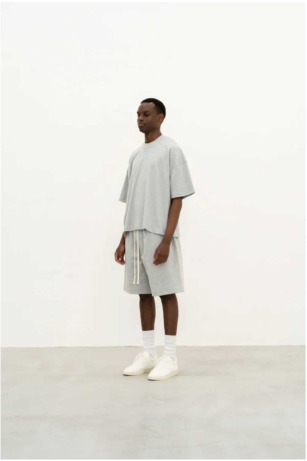 THE MELANGE COTTON T-SHIRT - MELANGE - Image 4