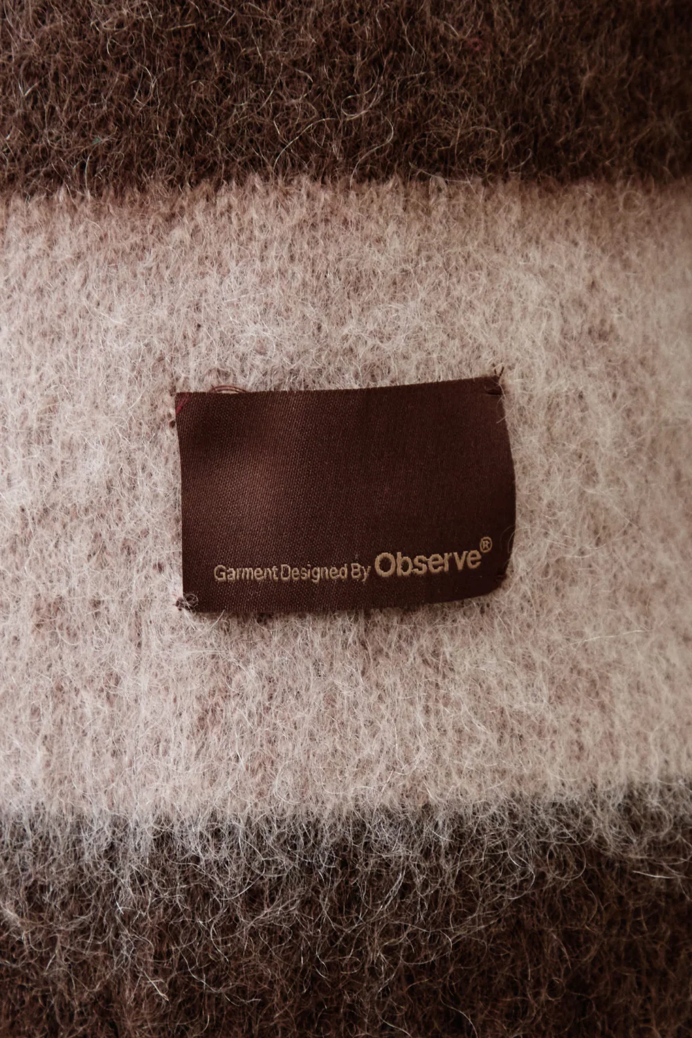 Observe - Wool Mohair Striped Knit Sweater - Mocha - Image 4