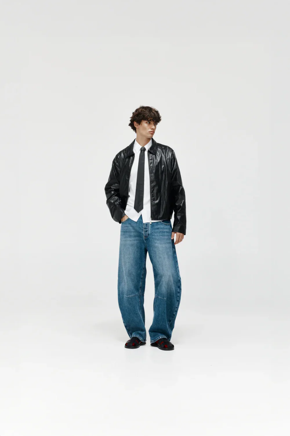 Restocked - Workers Jacket - Black Gloss - Image 2